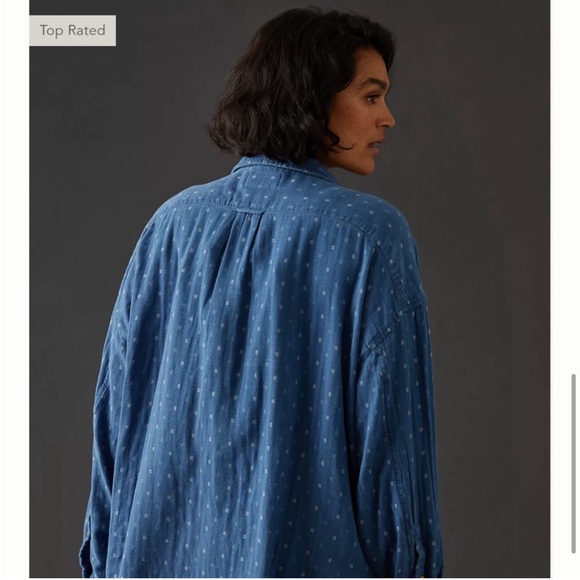 Anthropologie Pilcro Blue Button-down - Picture 7 of 12